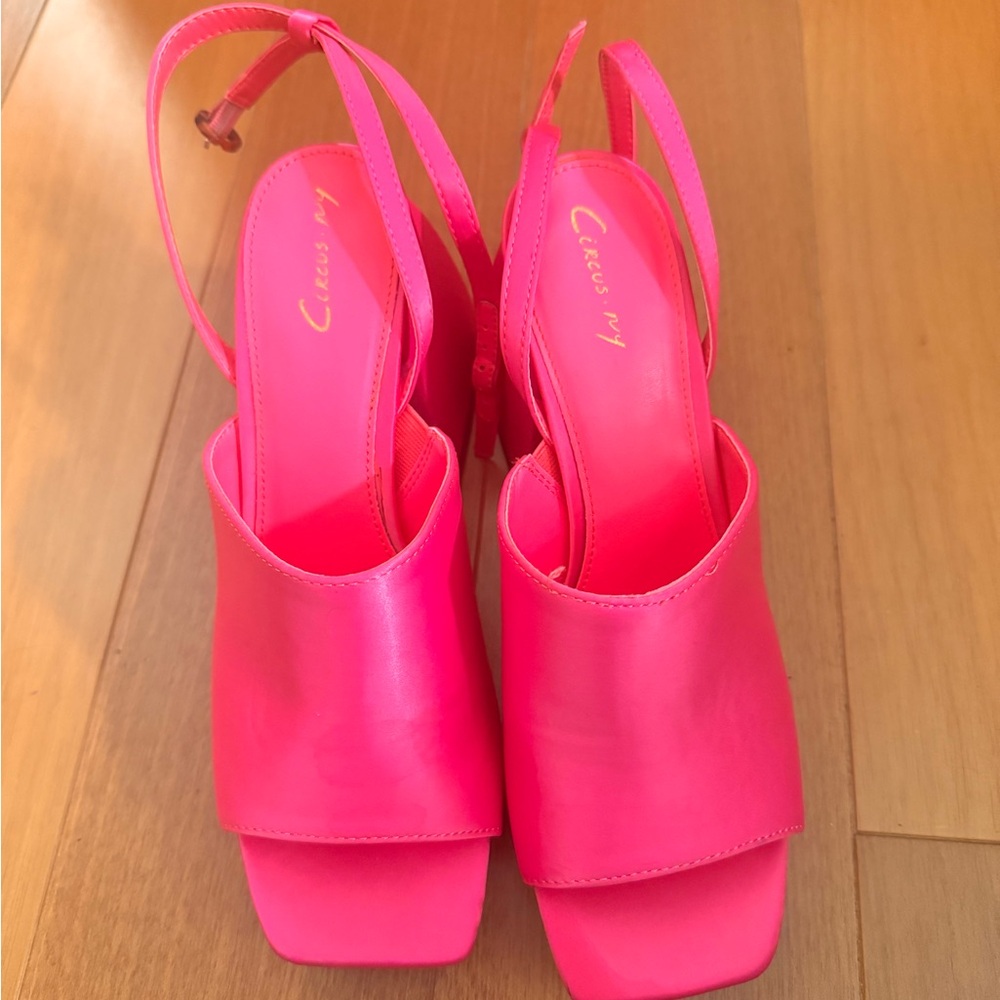 Miranda Pink punch block heels